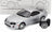 Voiture miniature Toyota Supra (A80) argentée avec roues de secours, présentée par Vroomi pour les collectionneurs