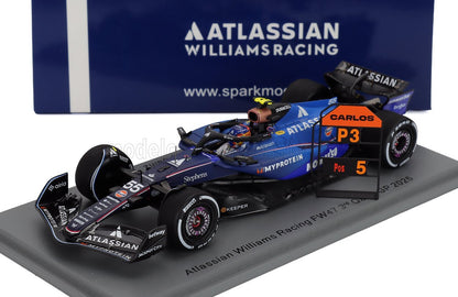 WILLIAMS - F1  FW47 TEAM WILLIAMS ATLASSIAN RACING N 55 3rd QATAR GP WITH PIT BOARD 2025 CARLOS SAINZ - BLUE BLACK