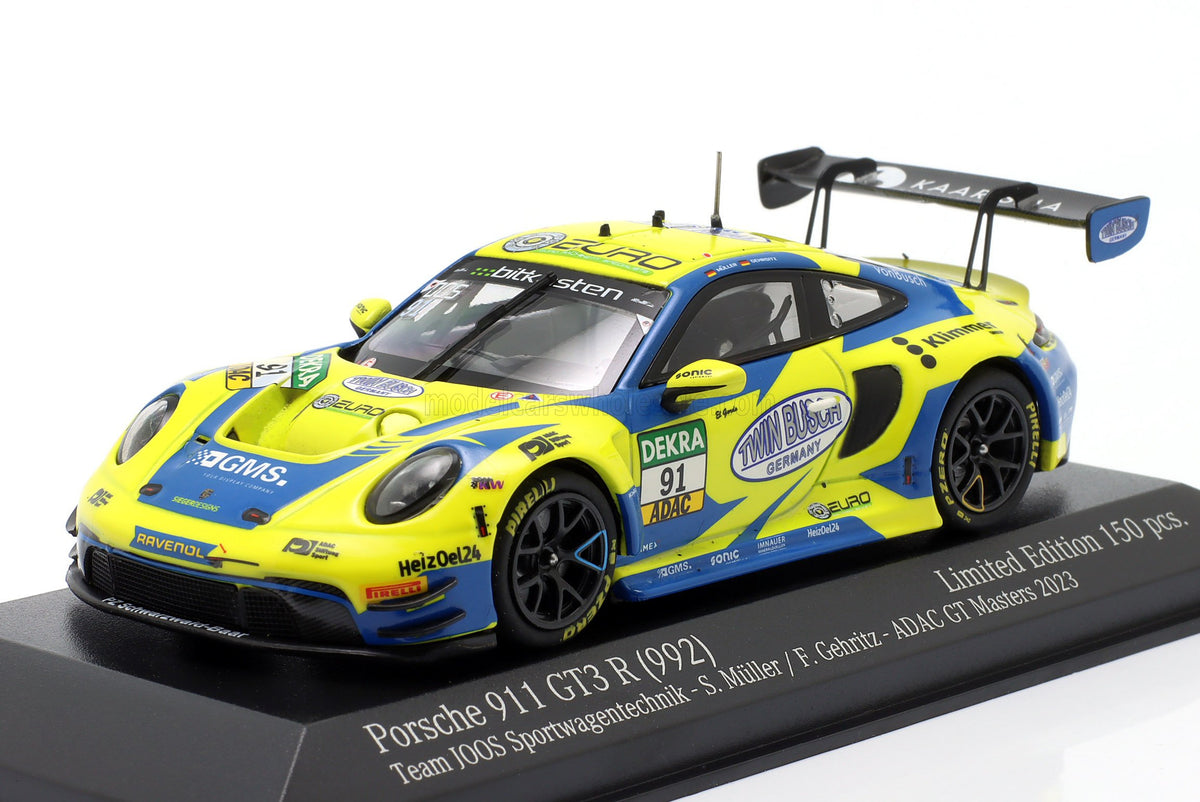 Voiture miniature Porsche 911 GT3 R (992) par Vroomi, édition limitée à 150 pièces, ADAC GT Masters 2023