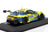 Voiture miniature Vroomi : réplique de course Porsche GT3 R jaune et bleue avec décalcomanies sponsors détaillées et aileron arrière