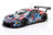 Voiture miniature Porsche 911 GT3 R avec livrée rouge, bleue et blanche, numéro de course 221, par Vroomi