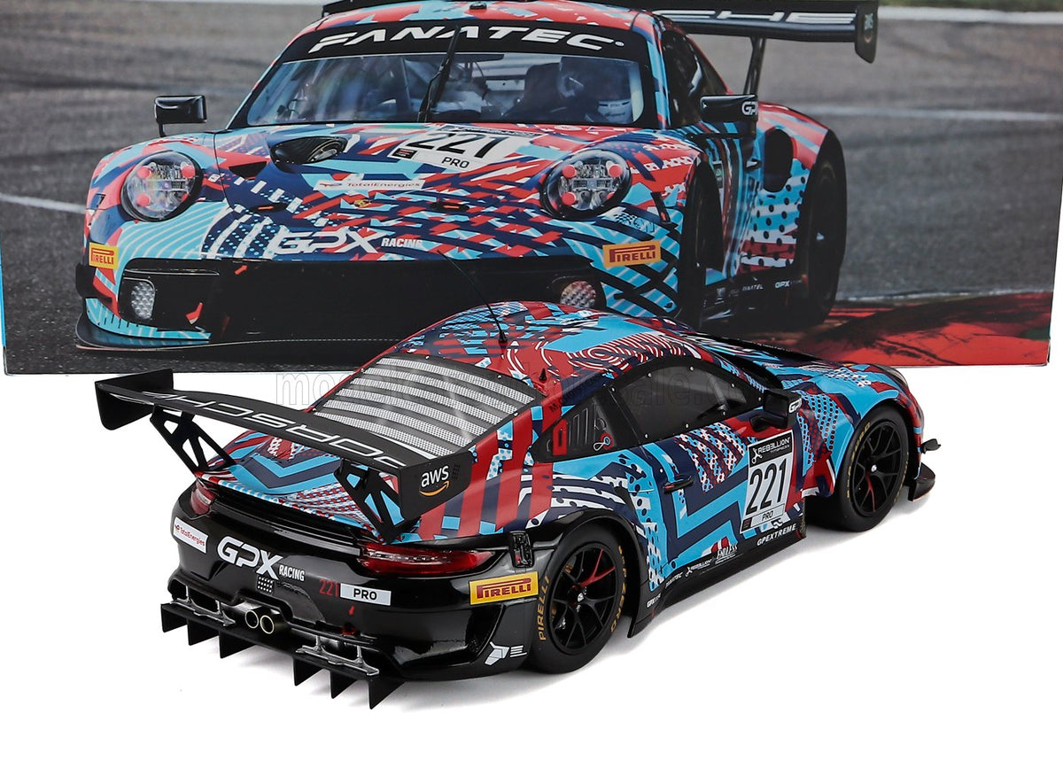 Porsche 911 991-2 GT3 R GPX Martini Racing No. 221 Lietz Christensen Estre Test Days 24h Spa 2022 IXO Models 1:18 scale model - image 2