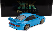 PORSCHE - 911 993 GT2 Coupé 1996 - Llantas BBS - Maqueta de coche en color azul claro en Vroomi