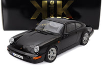 Modellino in scala Porsche 911 RS nero di Vroomi, replica in metallo pressofuso con scatola oro