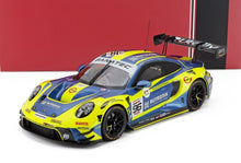 PORSCHE - 911 992 GT3 R 4,2 L TEAM RUTRONIK RACING N.º 96 24 Horas de Spa 2024 JULIEN ANDLAUER - SVEN MULLER - PATRIC NIEDERHAUSER - AMARILLO AZUL