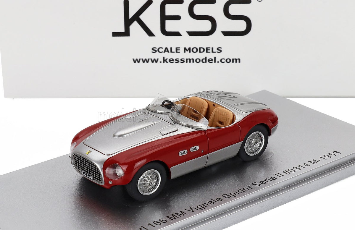 Ferrari 166 Mm Vignale Sn.0314m Spider 2-series 1953 1:43 scale model car by KESS-MODEL — Vroomi