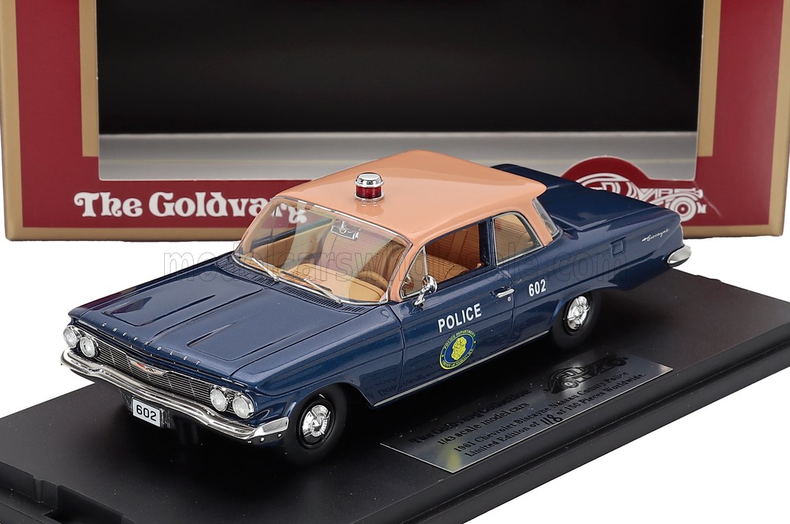 CHEVROLET - Polizia della contea di Nassau, Biscayne 1961 - Blu e rosa scuro - Vroomi