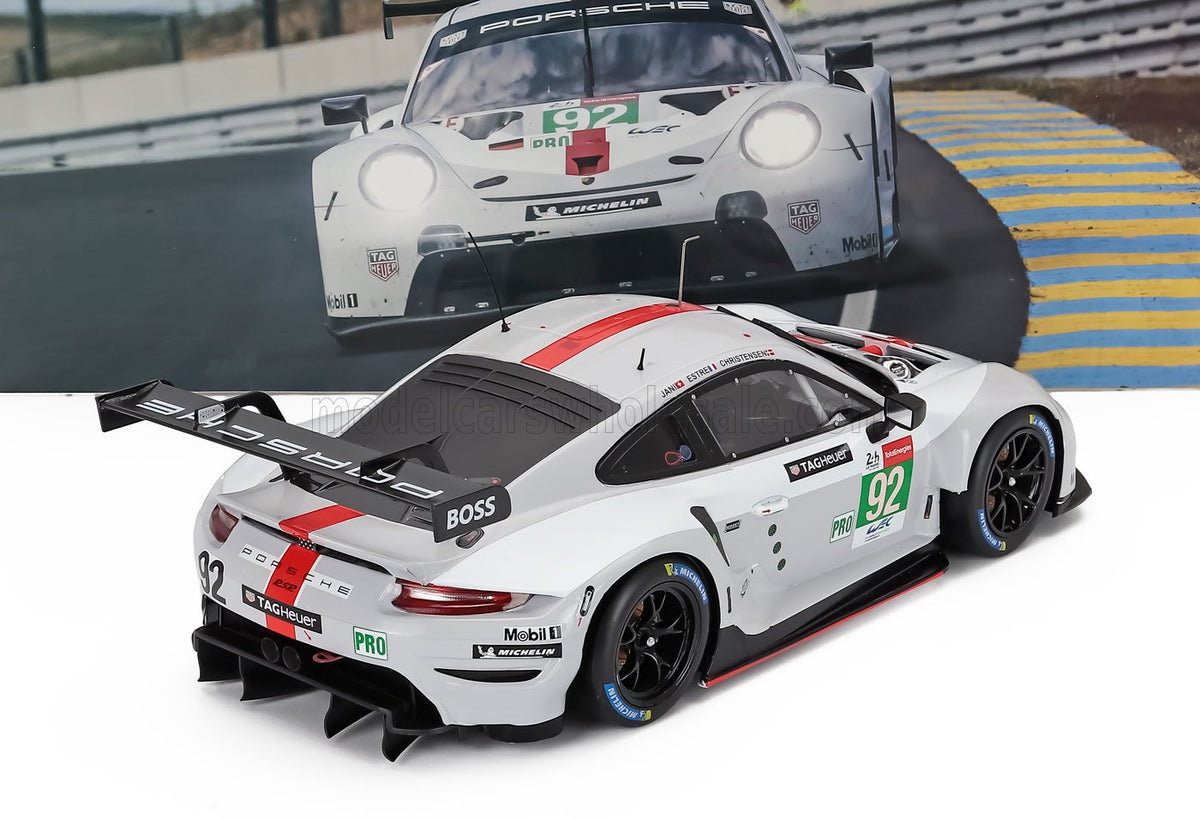 Porsche 911 991-2 RSR-19 4.2L Porsche GT No. 92 Michael Christensen Kevin Estre Neel Jani 24h Le Mans 2021 IXO Models 1:18 scale model - image 2