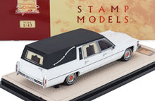 Cadillac Superior Coche Fúnebre 1980 Blanco Negro Stamp Models 1:43