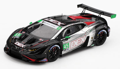 LAMBORGHINI - HURACAN GT3 EVO2 5.2L V10 TEAM WAYNE TAYLOR RACING N 45 WINNER CLASS IMSA CHEVROLET GRAND PRIX 2025 DANNY FORMAL - TRENT HINDMAN - GRAHAM DOYLE - KYLE MARCELLI - BLACK CHROME