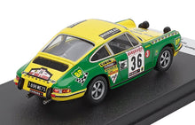 PORSCHE - 911 S (night version) N 36 RALLY TOUR DE CORSE 1972 THIERRY SABINE - JEAN-PIERRE PEYROUX - YELLOW GREEN