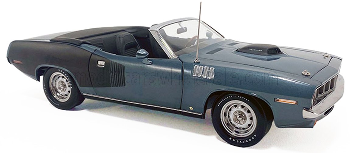 PLYMOUTH - HEMI CUDA CABRIOLET 1971 - GRIS NOIR - Vroomi