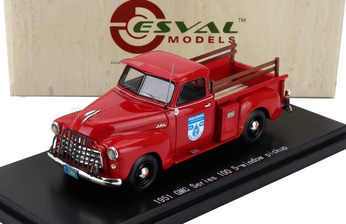 GMC 100 Pick-Up 5 Window 1953 Red Black Esval Model 1:43 scale model