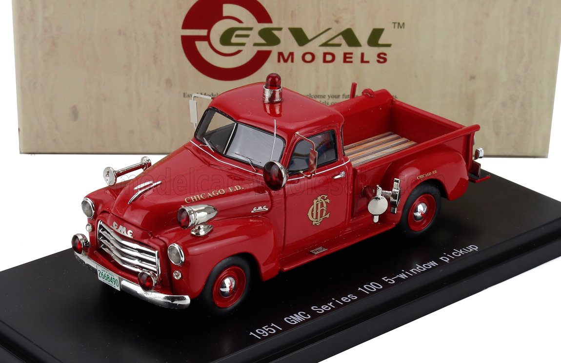 GMC 100 Pick-Up Chicago Fire Engine 1953 Red Esval Model 1:43 scale model