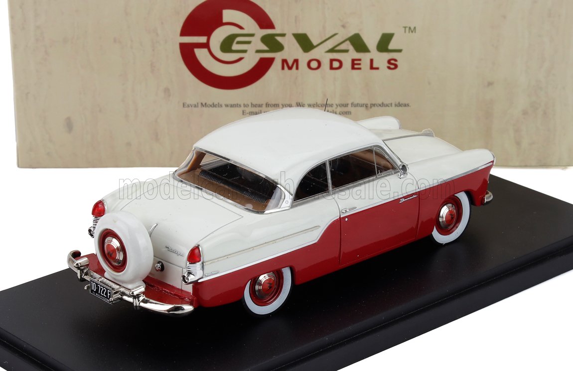 Willys Aero Bermuda Coupe 1955 Red White Esval Model 1:43 scale model - image 2