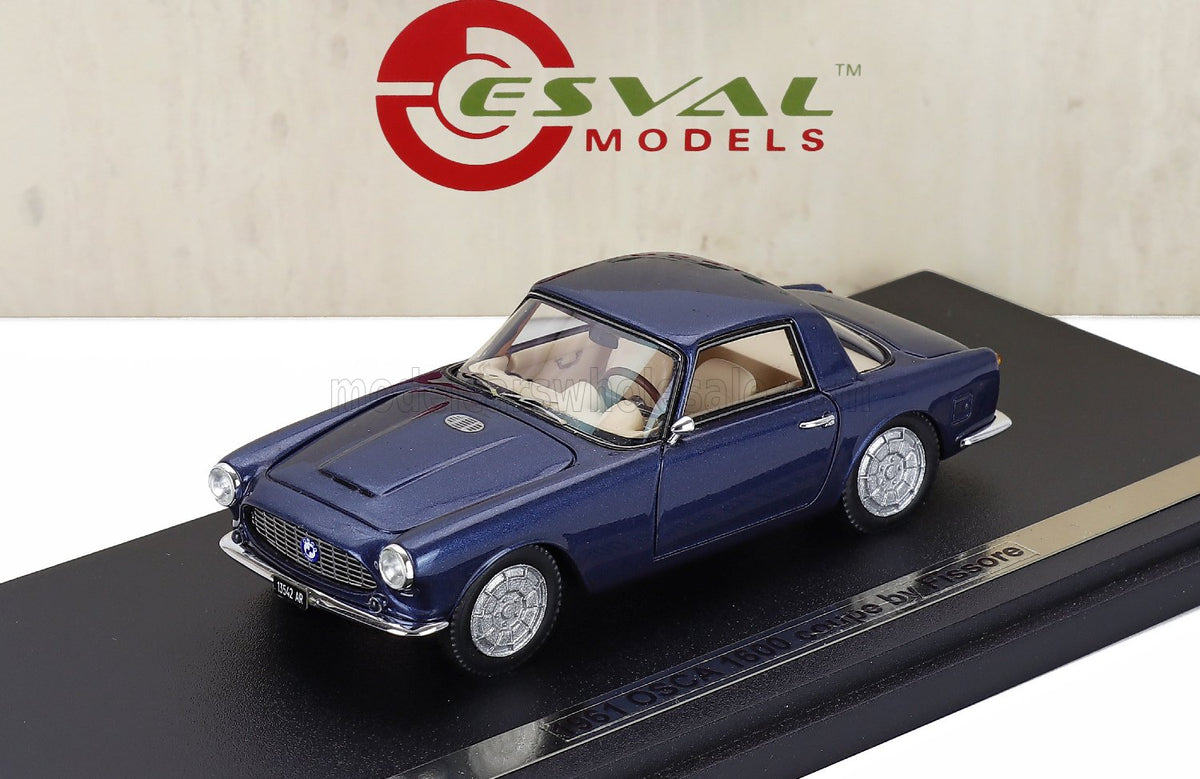 OSCA 1600 Coupé Fissore 1961 Blue Esval Models 1:43 scale model