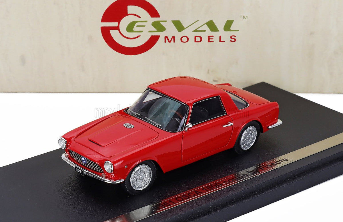 OSCA 1600 Coupé Fissore 1961 Red Esval Model 1:43 scale model
