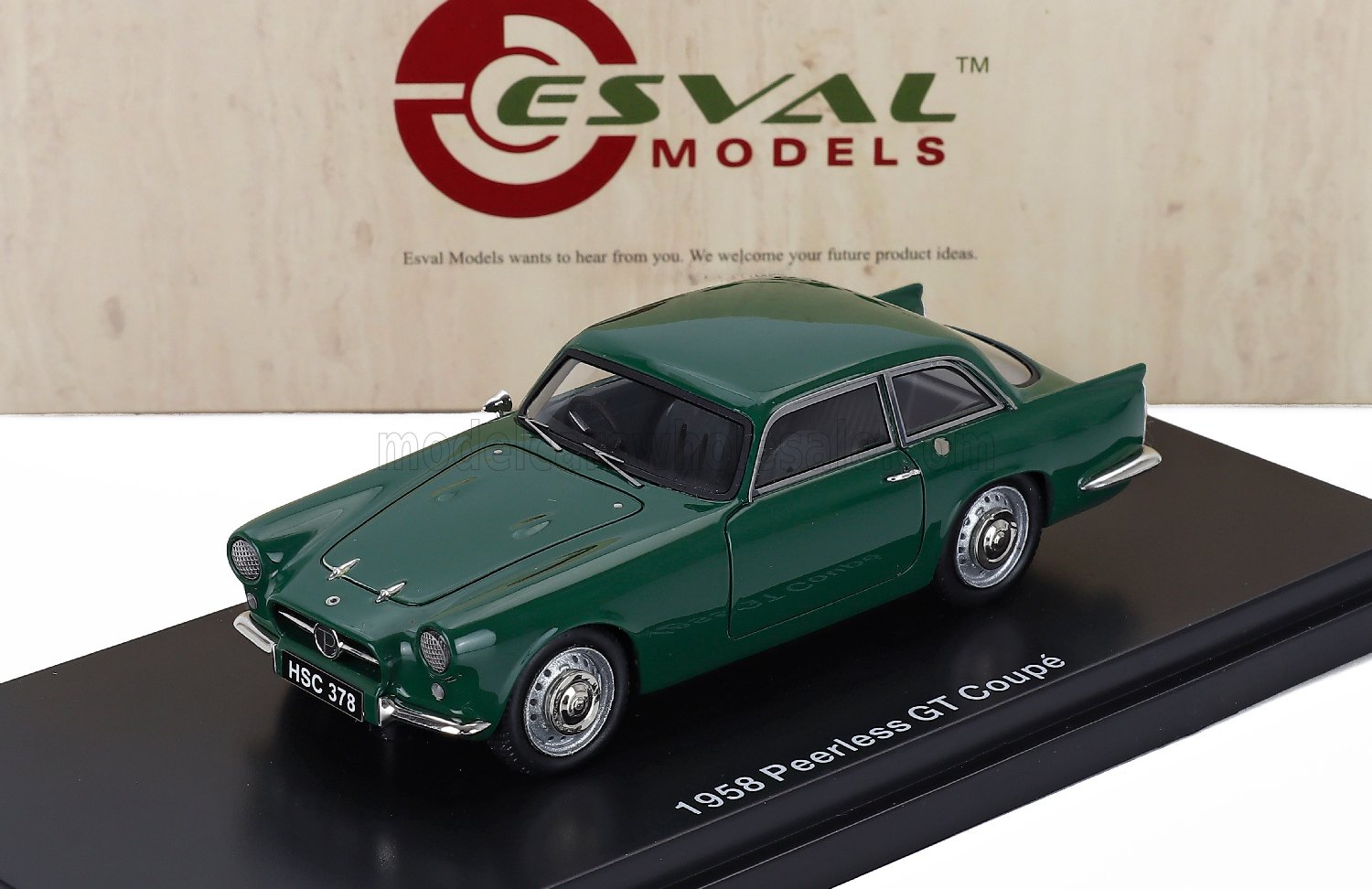 Peerless GT Coupé 1958 Green Esval Model 1:43 scale model