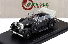 MERCEDES BENZ - 290 W18 D PASSO CORTO CABRIOLET CERRADO 1933 - NEGRO