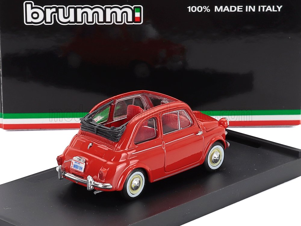 Fiat 500 America Aperta Open 1958 Rosso Brumm 1:43 scale model - image 2