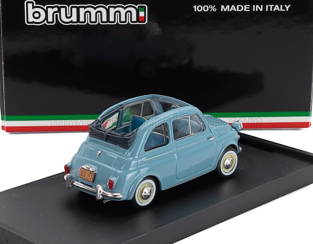 Fiat 500 America Aperta Open 1958 Celeste Chiaro Brumm 1:43 scale model - image 2