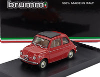 Rood Brumm schaalmodel, 100% Made in Italy, op zwarte sokkel — Vroomi
