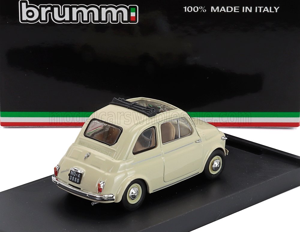 Fiat 500 Nuova Aperta Open 1959 Avorio Brumm 1:43 scale model - image 2