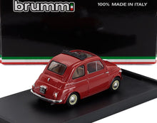 FIAT - 500 NUOVA APERTA OPEN 1959 - ROSSO CORALLO - ROSSO