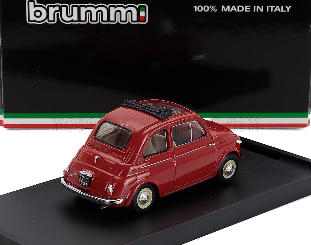 Fiat 500 Nuova Aperta Open 1959 Rosso Corallo Brumm 1:43 scale model - image 2