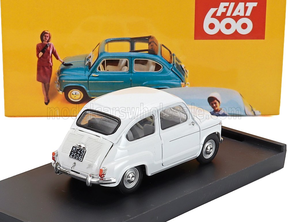 Fiat 600D Berlina 1960 White Brumm 1:43 scale model - image 2