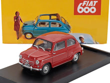 FIAT - 600D BERLINA 1960 - ROSSO CORALLO - ROSSO
