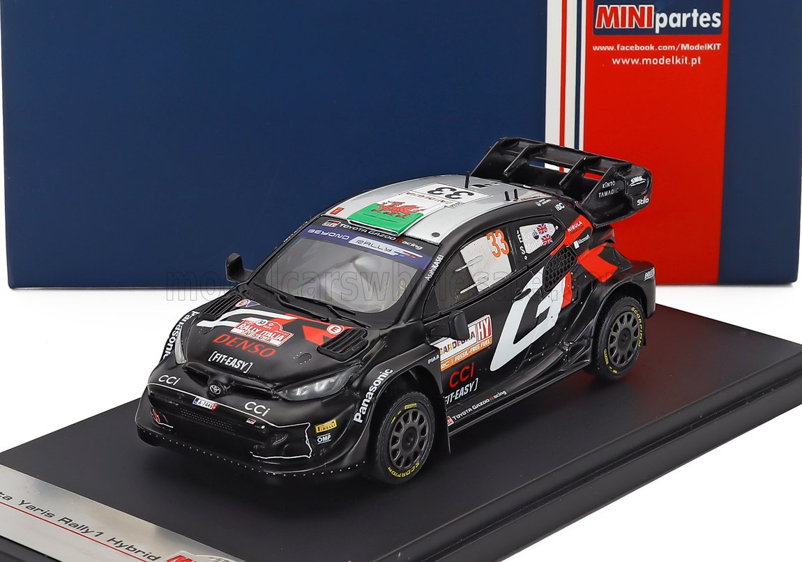 Toyota Yaris GR Rally1 Hybrid Team Toyota Gazoo Racing WRT No. 33 Elfyn Evans Scott Martin 4th Rally Sardinia 2024 Minipartes 1:43 scale model