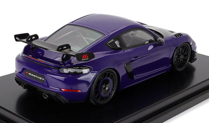 PORSCHE - 718 (982) CAYMAN GT4 RS MANTHEY KIT 2024 - CON VETRINA - WITH SHOWCASE - ULTRAVIOLET PURPLE BLACK