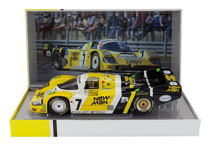 PORSCHE - 956L TURBO TEAM NEWMAN JOEST RACING N. 7 VINCITRICE DELLA 24 ORE DI LE MANS 1984 KLAUS LUDWIG - HENRI PESCAROLO - STEFAN JOHANSSON - GIALLO NERO modellino in scala modellino Vroomi