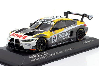 BMW - 4-SERIES M4 GT3 TEAM ROWE RACING N 98 WINNER 24h SPA 2023 PHILIPP ENG - MARCO WITTMANN - NICK YELLOLY - WHITE GREY YELLOW