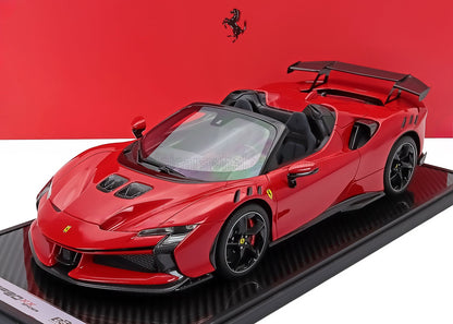 FERRARI - SF90 XX STRADALE SPIDER 2024 - CON VETRINA - WITH SHOWCASE - ROSSO CORSA - RED BLACK