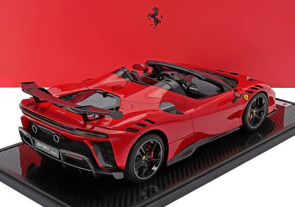 FERRARI - SF90 XX STRADALE SPIDER 2024 - CON VETRINA - WITH SHOWCASE - ROSSO CORSA - RED BLACK