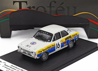 FORD ENGLAND - ESCORT MKI N 16 RALLY CITY GRANITE 1975 RUSSELL BROOKES - JOHN BROWN - WHITE BLUE YELLOW