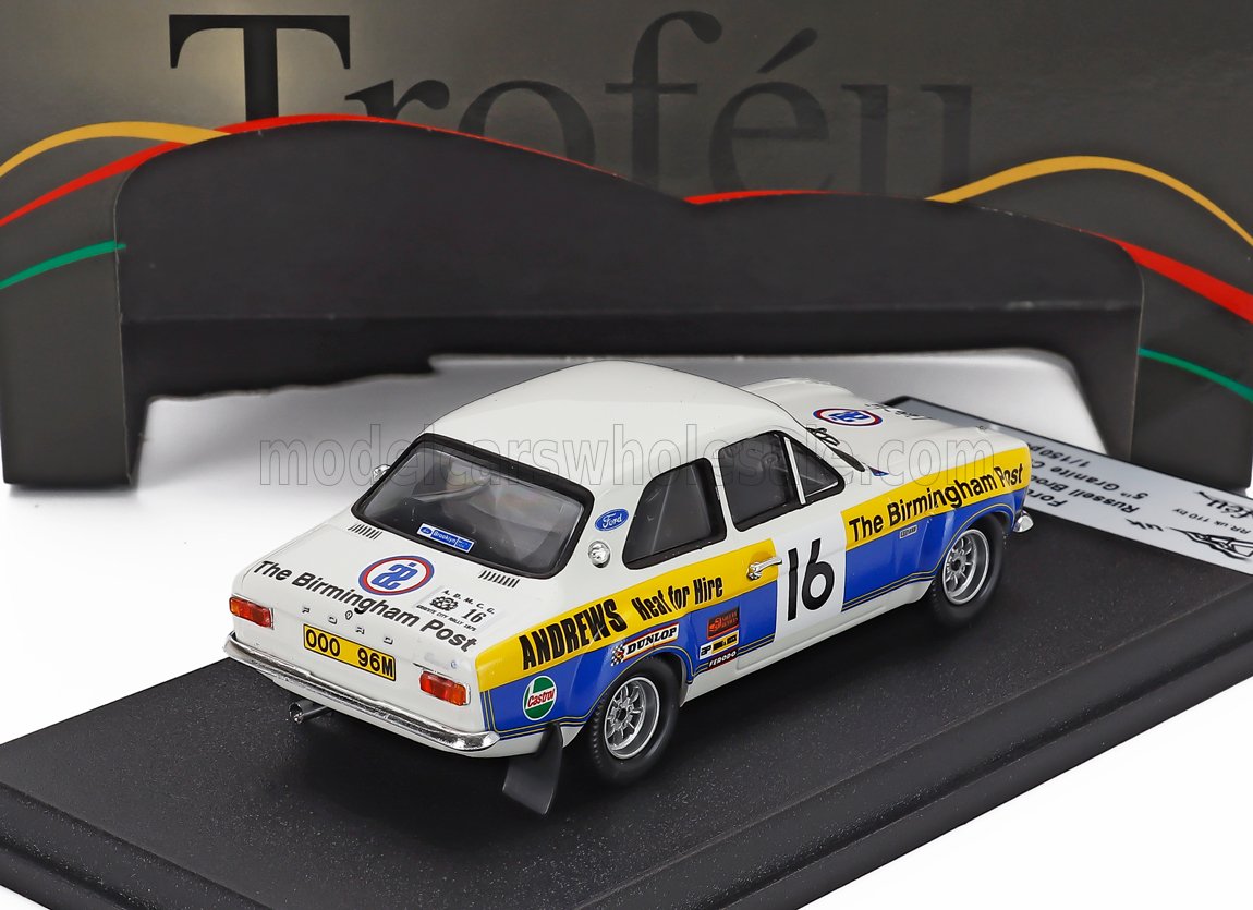 Ford Escort MkI No. 16 Russell Brookes John Brown Rally City Granite 1975 Trofeu 1:43 scale model - image 2