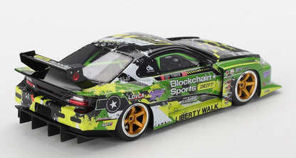 NISSAN - SILVIA (S15) LB SUPER SILHOUETTE N 555 V2 FORMULA DRIFT JAPAN 2024 - GREEN BLACK