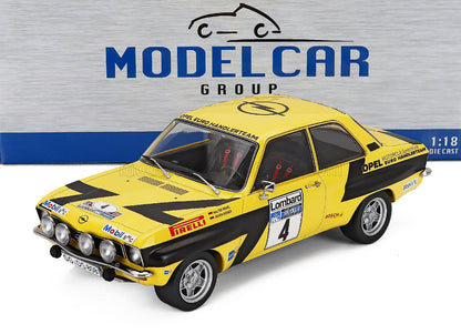 OPEL - ASCONA A (night version) N 4 RALLY RAC LOMBARD 1975 WALTER ROHRL - CHRISTIAN GEISTDORFER - YELLOW BLACK