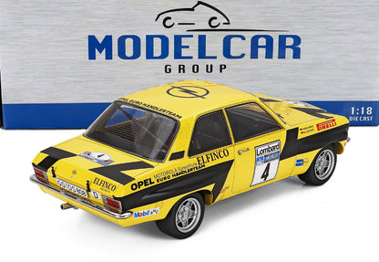 OPEL - ASCONA A (night version) N 4 RALLY RAC LOMBARD 1975 WALTER ROHRL - CHRISTIAN GEISTDORFER - YELLOW BLACK