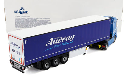 DAF - Camión XG de Telonato Auvray Transports 2021 - Azul de dos tonos. Maqueta de coche en Vroomi