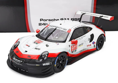 PORSCHE - 911 991 RSR 4.0L EQUIPO PORSCHE GT N.º 911 24 Horas de Daytona 2018 FRED MAKOWIECKI - PATRICK PILET - NICK TANDY - BLANCO NEGRO ROJO