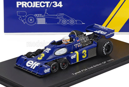 TYRRELL - F1  P34 ELF 6-WHEELS N 3 2nd BRITISH GP 1976 JODY SCHECKTER - BLUE YELLOW