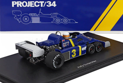 TYRRELL - F1  P34 ELF 6-WHEELS N 3 BELGIUM GP 1976 JODY SCHECKTER - BLUE YELLOW