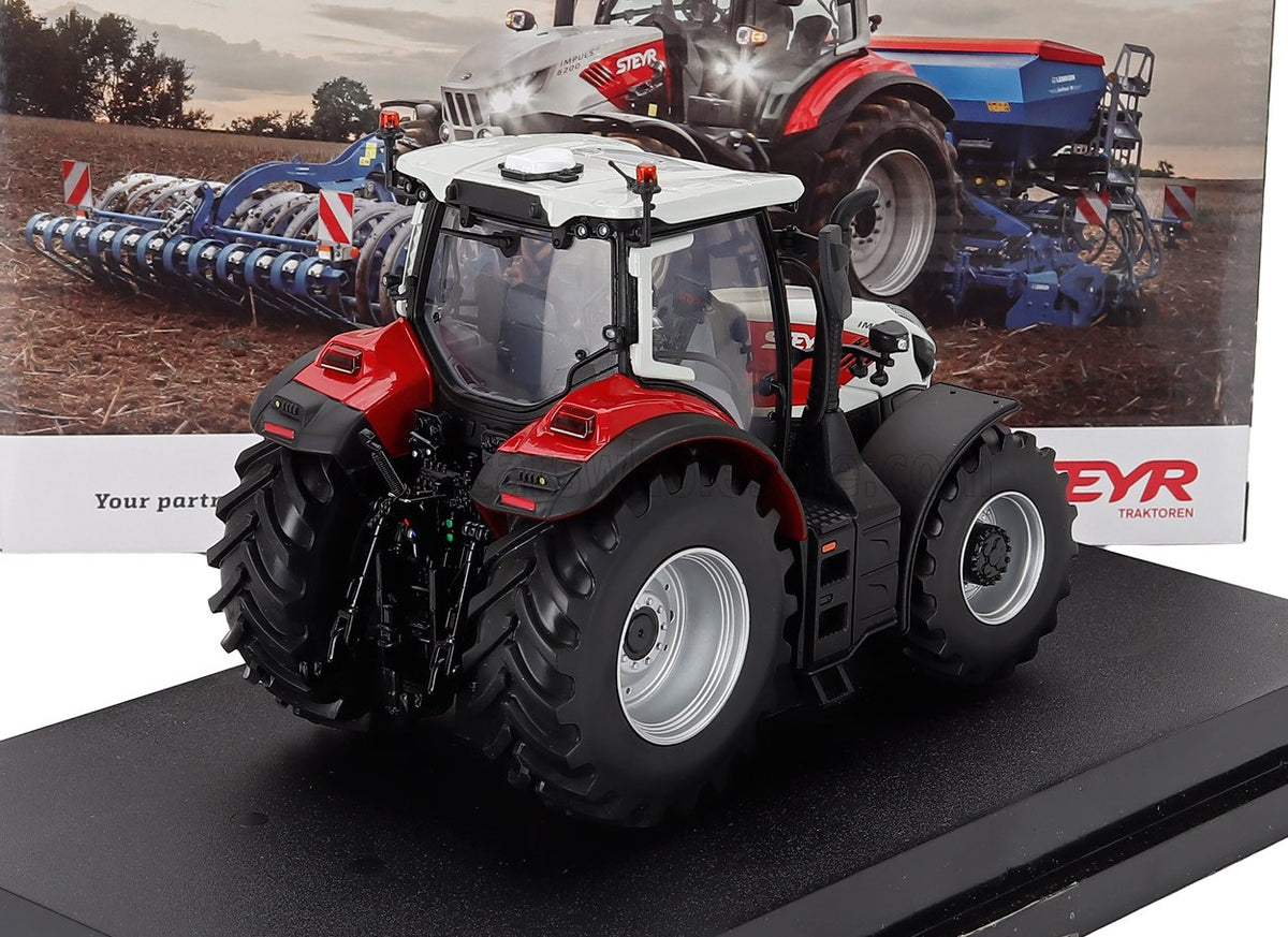 Steyr Impuls 6200 CVT Tractor 2022 White Red Universal Hobbies 1:32 scale model - image 2