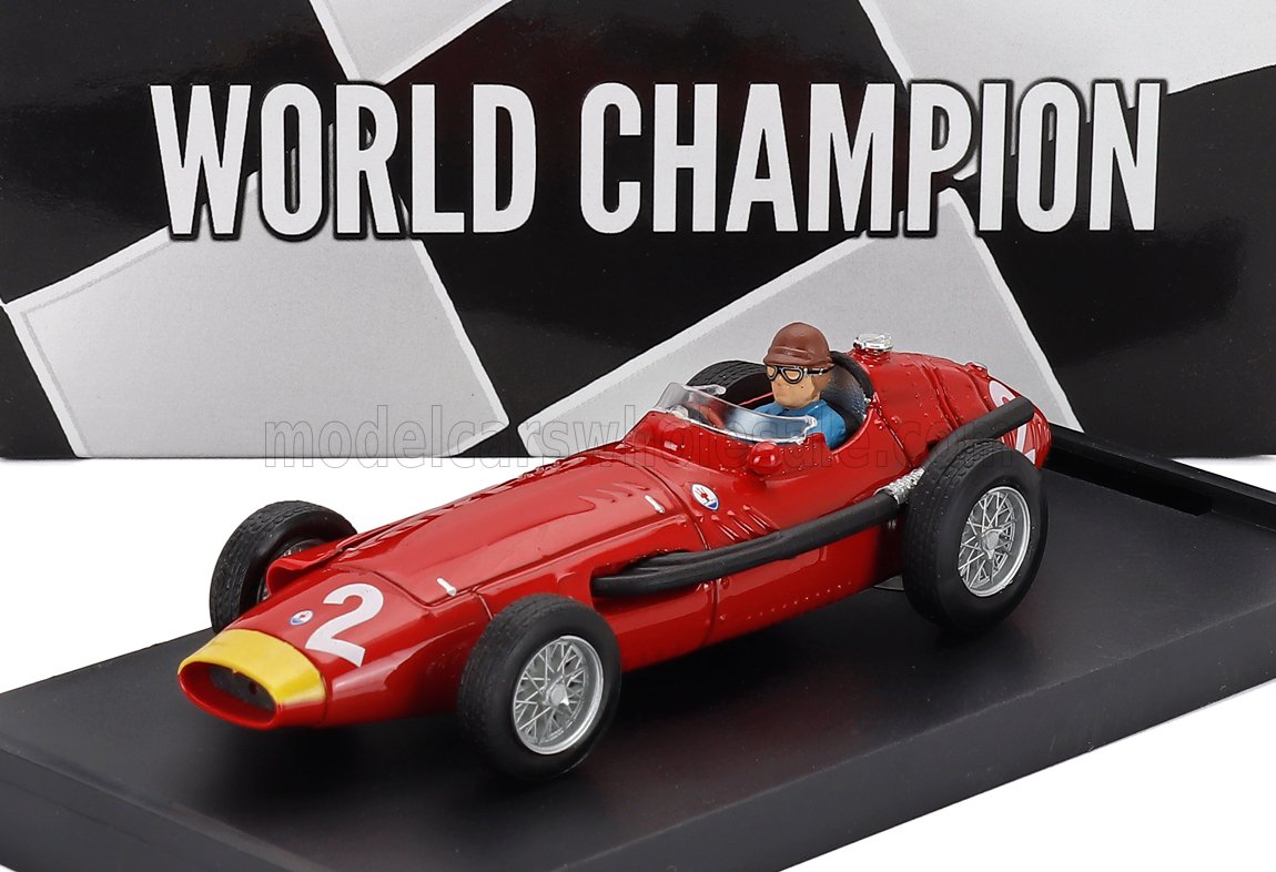 Maserati F1 250F No. 2 Juan Manuel Fangio World Champion Italy GP 1957 with Driver Brumm 1:43 scale model