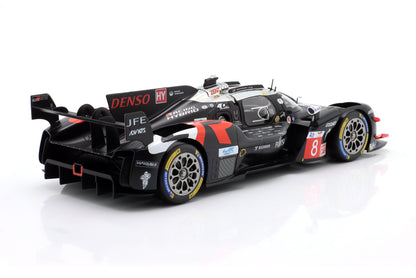 TOYOTA - GR010 3.5L V6 TWIN TURBO HYBRID TEAM GAZOO RACING N 8 24h LE MANS 2025 SEBASTIAN BUEMI - BRENDON HARTLEY - RYO HIRAKAWA - BLACK WHITE Scale model car on Vroomi