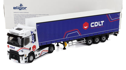 RENAULT - T-LINE HIGH TRUCK TELONATO CDLT TRANSPORTS 2023 - WIT-BLAUW